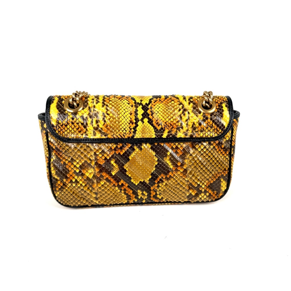 Gucci Gg Marmont Matellase Small Python Snakeskin… - image 5